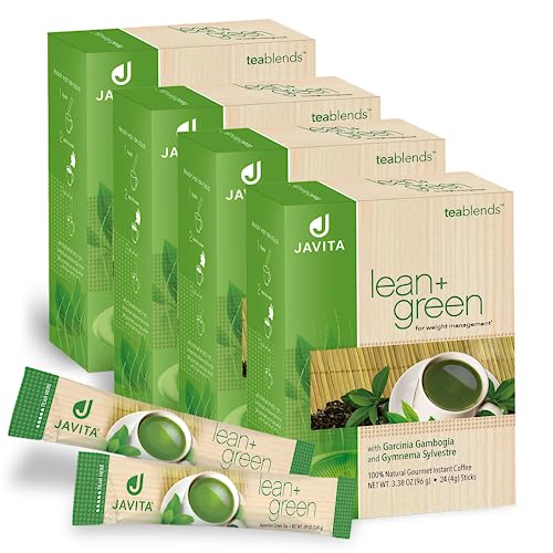 Lean + Green Japanese Matcha Green Tea Mix by Javita – Premium Instant Green Tea & Herbs – Daily Metabolism