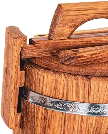 Wooden Bucket for Pickles and Sauerkraut, Wood Crock for Fermentation