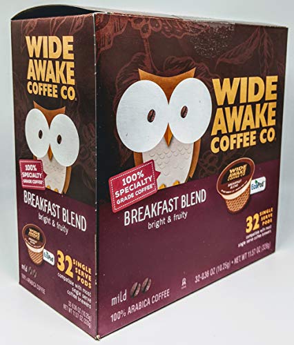 Wide Awake Coffee Single Serve Coffee Pods (32 Count, Breakfast Blend)