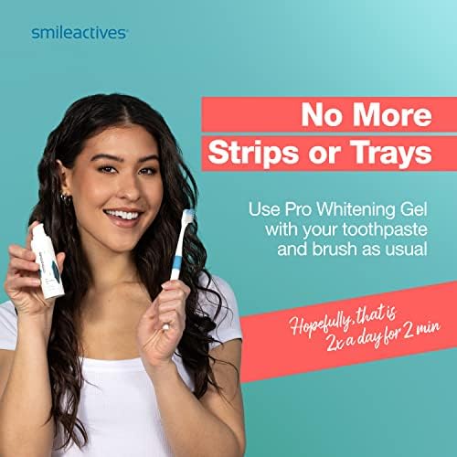 Smileactives Teeth Whitening Kit with Gel & Pen, Hydrogen Peroxide, 30-Day