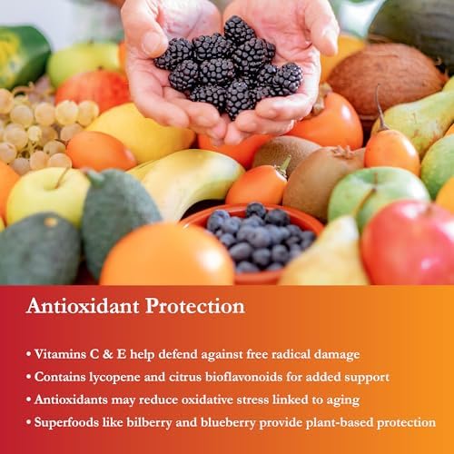 Buried Treasure Active 55 Plus - 32 serv, Liquid Multivitamin for Seniors, Vegan, Sugar-Free, Natural Immune Support, Vitamins & Super-Foods Blend