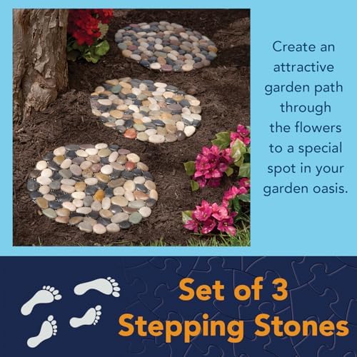 Bits and Pieces - Stepping Stones - 12" Square Marble - Set of Three (3)