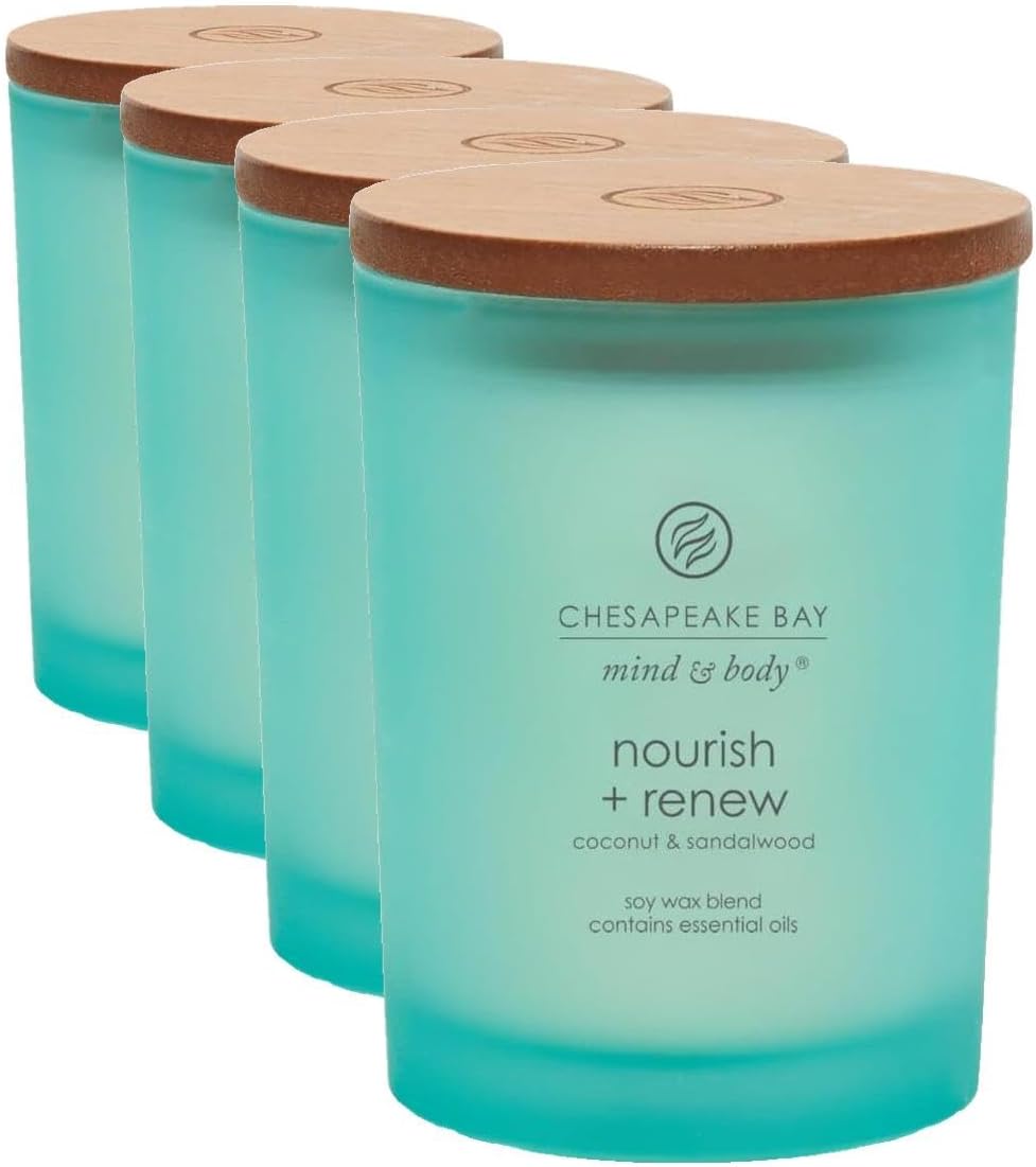 Chesapeake Bay Balance + Harmony Scented Candle Water Lily Pear Fragrance 50 Hours Burn Time Warm & Decorative Soy Wax Blend