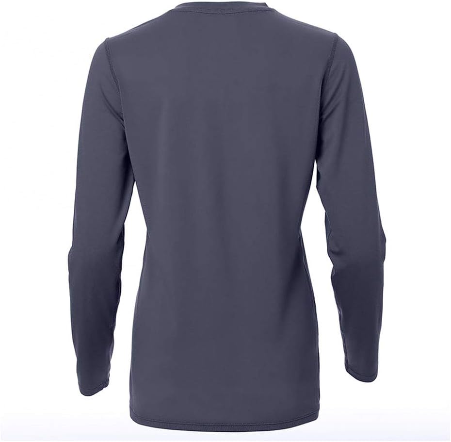 Arctic Cool Women's V-Neck Instant Cooling Moisture Wicking Performance UPF 50+ Long Sleeve Shirt | Lightweight Breathable Top for Running, Workout