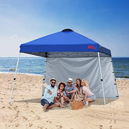 MASTERCANOPY SunWall Canopy Sidewall for 10x10 Slant Leg Canopy Tent, 1 Pack Sidewall Only (Black) | Waterproof UV‑blocking Durable Slant Leg SunWall Adds Shade and Blocks Wind for Canopies, Gazebos