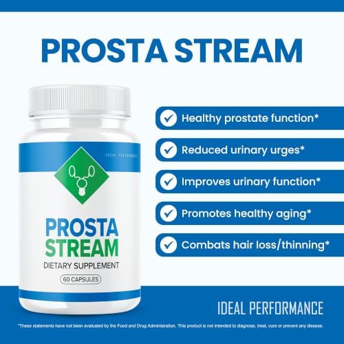 Ideal Performance (2 Pack) Prosta Stream Prostate Supplement Prostastream Pills (120 Capsules)