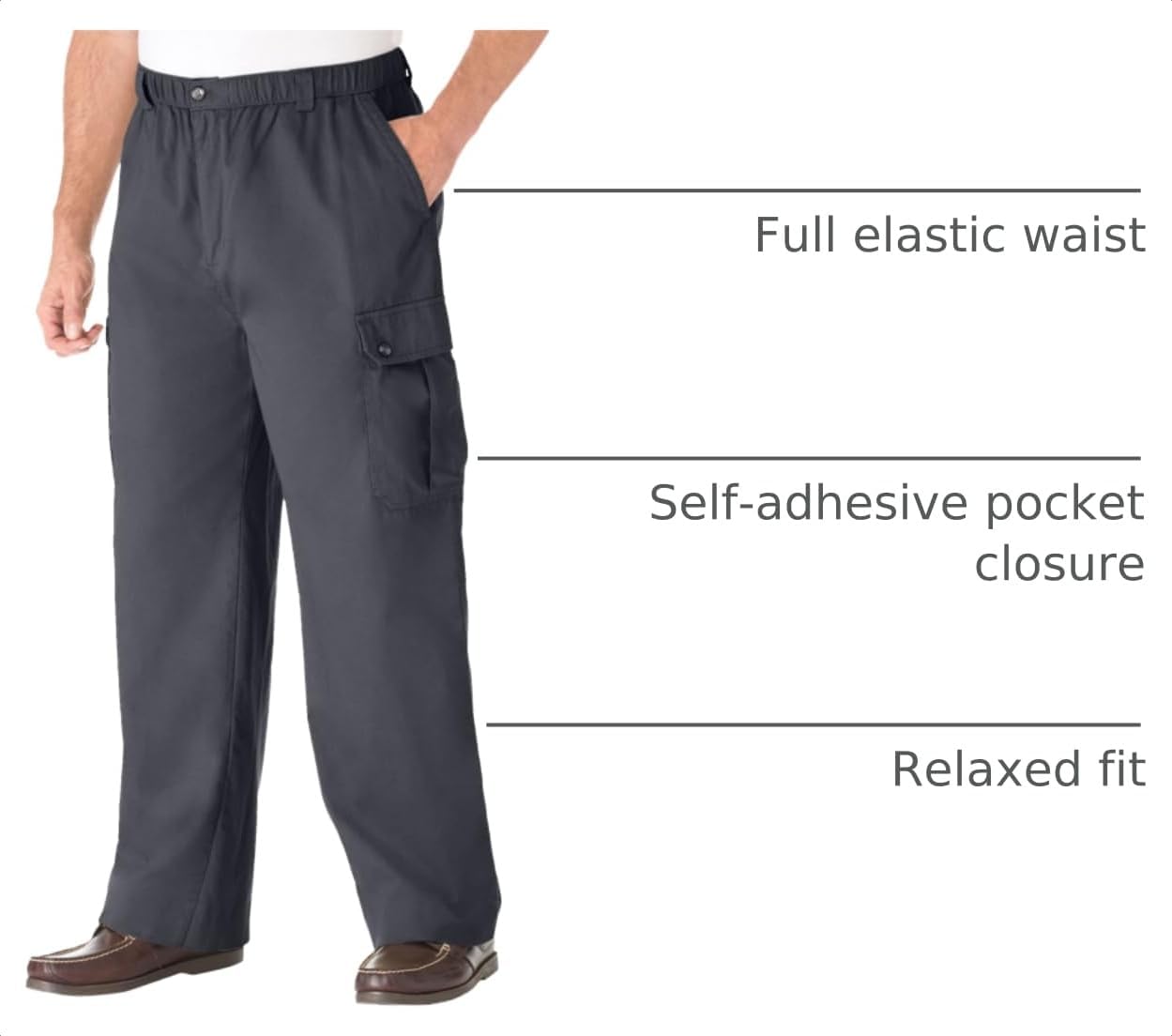 KingSize Knockarounds Full-Elastic Waist Cargo Pants