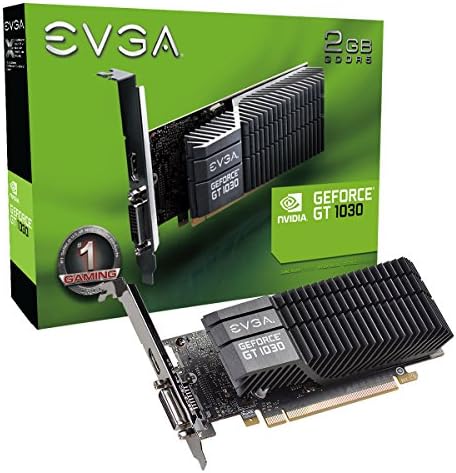 EVGA GeForce GT 1030 SC 2GB GDDR5 Passive, Low Profile Graphics Card 02G-P4-6332-KR