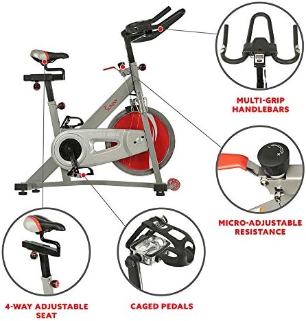 Sunny Health & Fitness Belt Drive Pro Indoor Cycling Bike