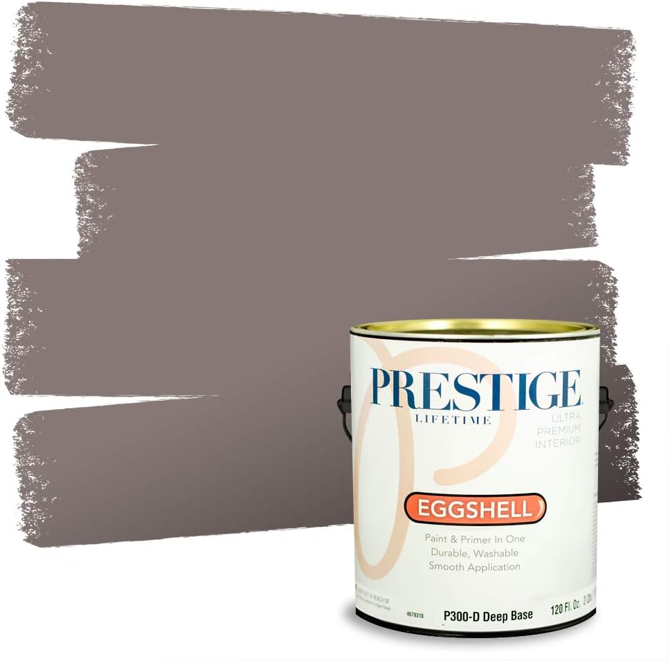 PRESTIGE Paints Exterior Paint and Primer In One, 1-Gallon, Satin, Comparable Match of Sherwin Williams* Socialite*
