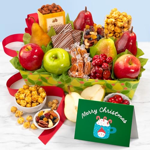 A Gift Inside Christmas Orchard Delight Fruit and Gourmet Basket Gift