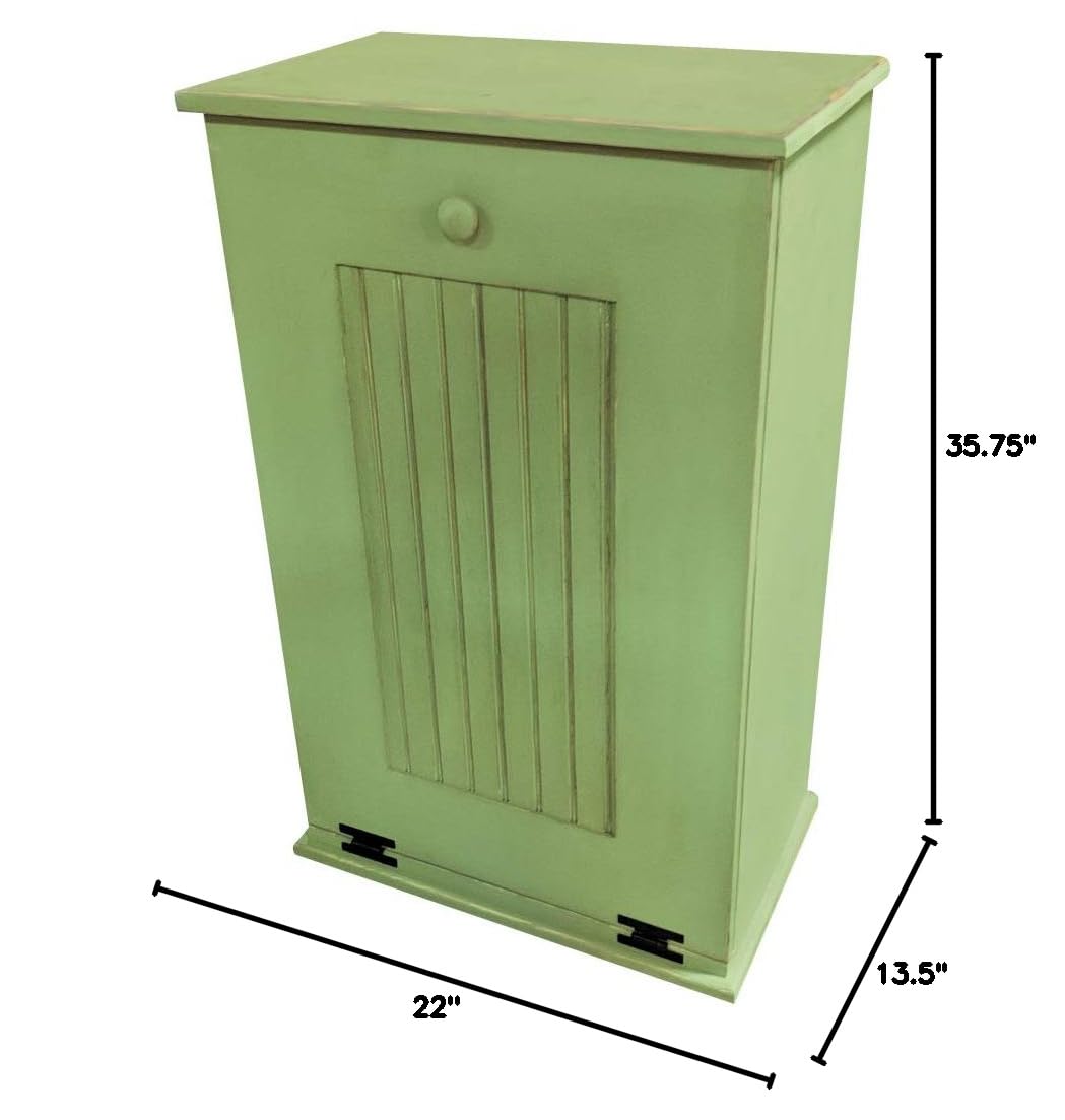 Sawdust City Tilt-Out Wooden Trash Bin Holder (Old - Black)
