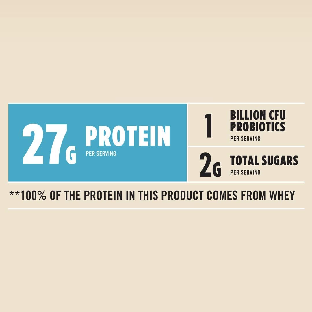 Muscle Milk 100% Whey Protein Powder, Vanilla, 5 Pound, 68 Servings, 25g Protein, 2g Sugar, Low in Fat, NSF Certified for Sport, Energizing Snack, Workout Recovery, Packaging May Vary