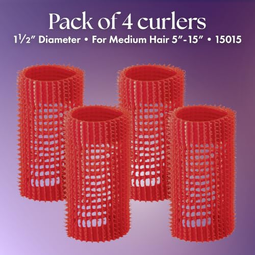 Olivia Garden Jet Set EZ Grip Self-Gripping Curlers - Hair Rollers for Setting or Perming - Style Curls and Waves