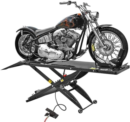 Black Widow Motorcycle Lift Table Pneumatic Compressed Air 1,000 lb