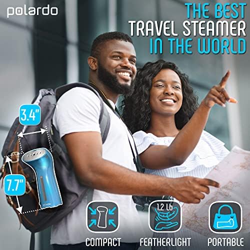 Polardo Travel Garment Steamer - Compact Portable Handheld Clothes Steamer with 360° Anti-Spill Technology