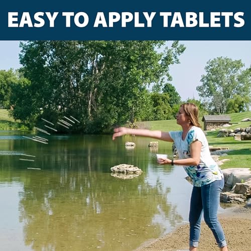 Airmax MuckAway Bacteria Enzyme Tablets for Ponds & Lakes, 16 Scoops | Natural beneficial bacteria muck, sludge & noxious odor solution for cleaner beaches & shorelines; fish, pet & wildlife safe