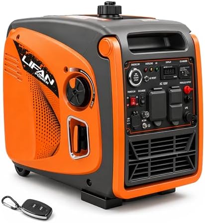 LIFAN 6900W Inverter Generator for Home Backup, 120/240V, Remote Start | 5500W Rated Gas Power, Pure Sine Wave, CO-Minder, RV Ready, Up to 14H at 25% Load