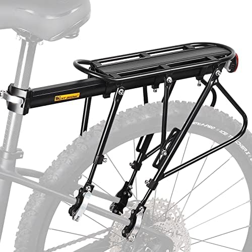 West Biking 220LB Solid Bearing Universal Adjustable Bike Cargo Rack Stand |  220LB high load-bearing capacity, quick disassembly design, universal for bicycles, suitable for Ebike