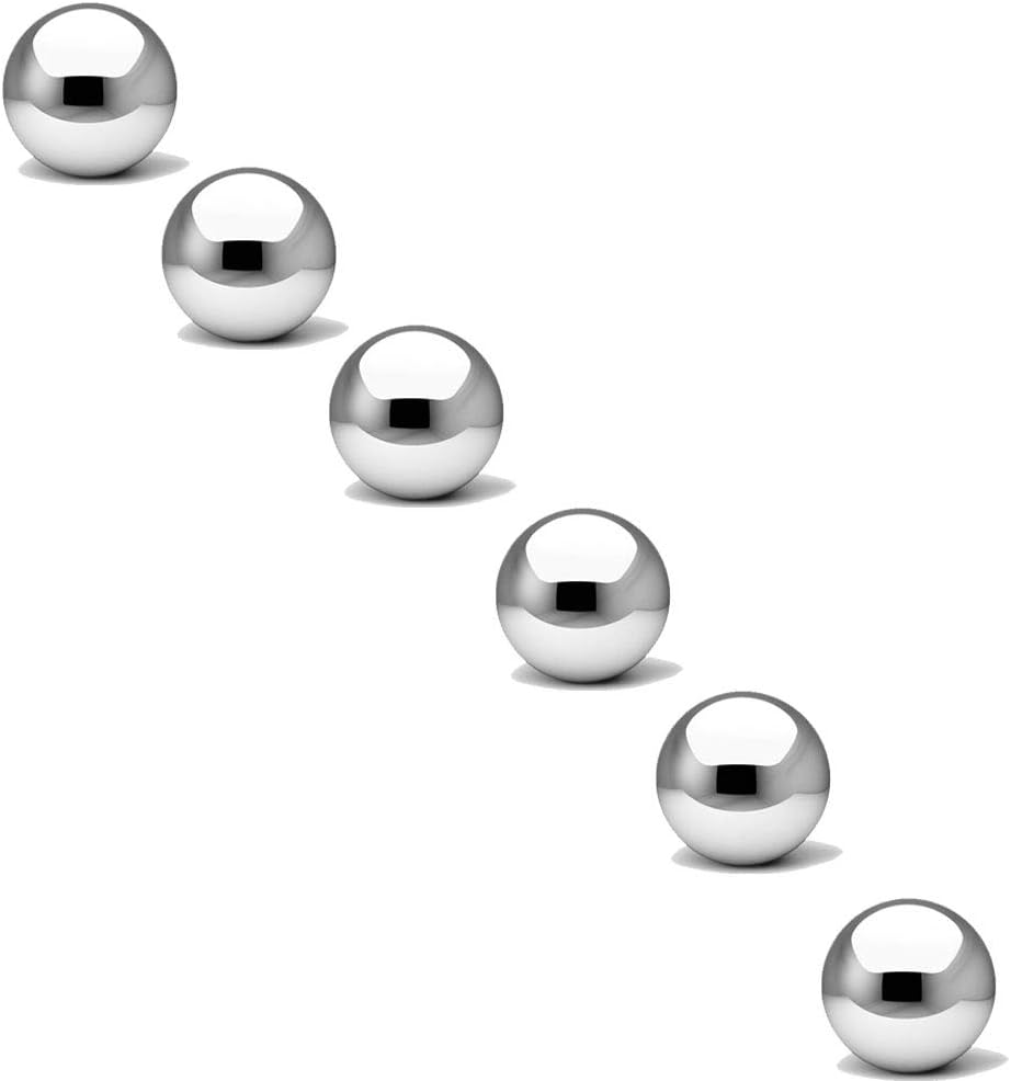 Stainless Steel Gazing Ball, 6 Pcs 50-150 mm Mirror Polished Hollow Ball Reflective Garden Sphere, Floating Pond Balls Seamless Gazing Globe for Home Garden Ornament Decorations (6 Pcs Mix)