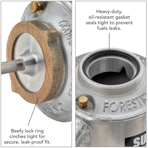 Forestry Suppliers Sure-Seal Double-Bottom Drip Torch | Heavy Duty 15 Gauge Aluminum Canister | Big Mouth for Easy Filling | Fuel Trap & Check Valve