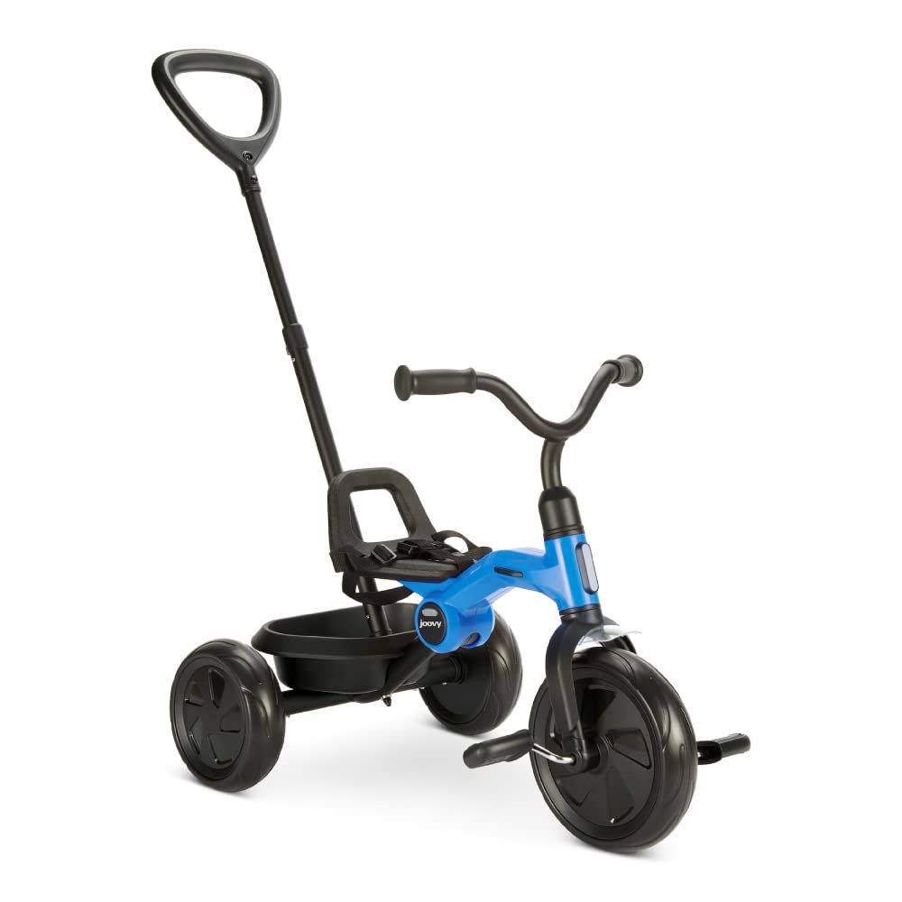 Joovy Tricycoo 4.1 Kids Tricycle with 4-Stages Featuring Extra-Wide Front Tire, Removable and Adjustable Parent Handle, Safety Harness