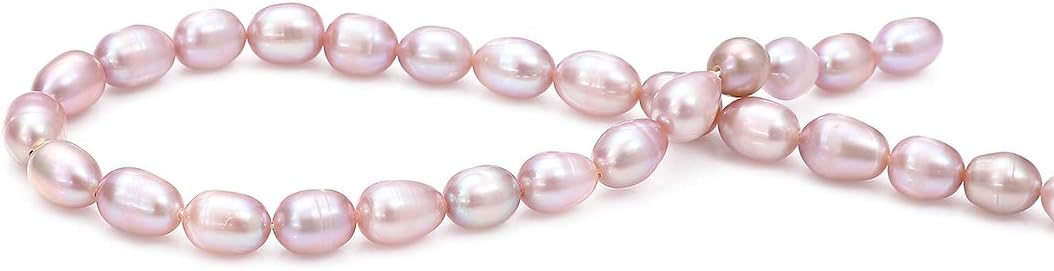 BEADIA Natural Pearl Beads Side Hole 7-8mm Purple Freshwater Cultured Loose Gemstone Beads for DIY Jewelry Making 13.8''/Strand
