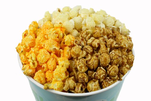 Signature Popcorn, 1-Gallon Thank You Gift Bucket, Butter, Caramel & Cheddar Cheese Popcorn, Reusable Plastic Container, Holiday Snack Gift