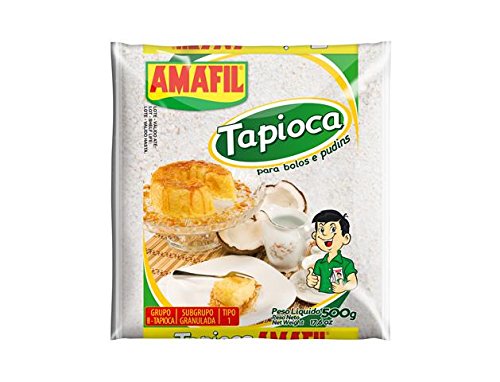 Amafil Tapioca Flour 17.6oz | Tapioca Média Granulada 500g (PACK OF 01)