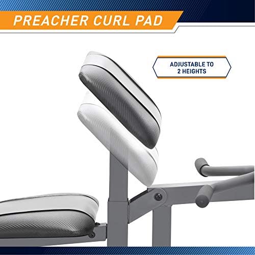 Marcy Standard Weight Bench Incline with Leg Developer and Butterfly Arms, Multifunctional Workout Equipment, Workout Equipment for Home Gym