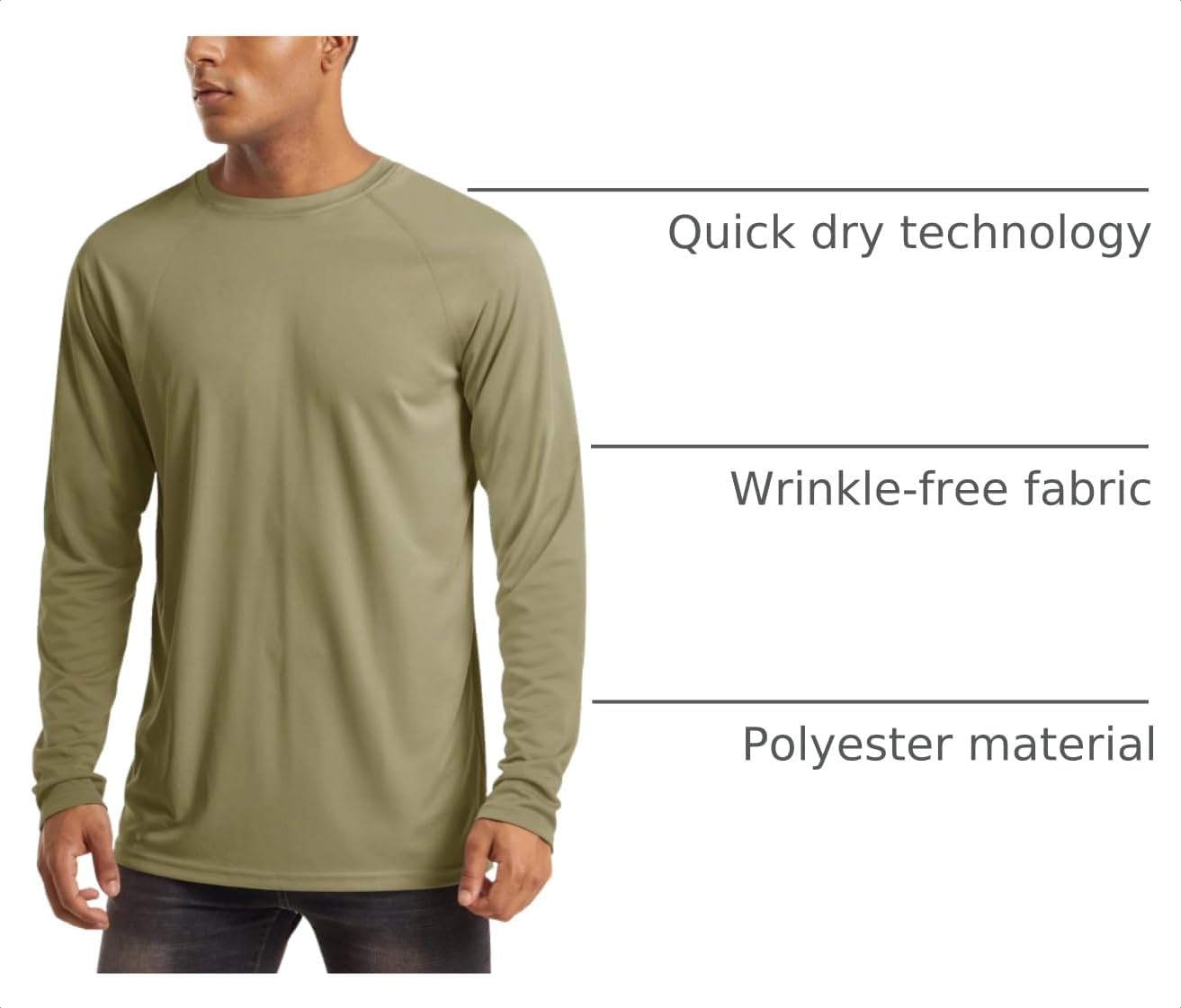MAGCOMSEN Men's Long Sleeve Shirts UPF 50+ UV Sun Protection Athletic Shirts for Hiking Running Workout Rash Guard