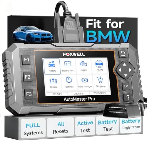 FOXWELL NT510 Pro fit for BMW, 2-in-1 Scan Tool & 12V Battery Tester | Full System Diagnostics, Bidirectional Control