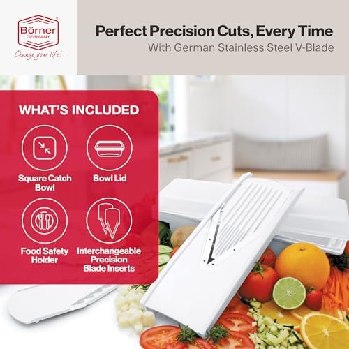 Swissmar V-Prep™ Mandoline Slicer – Versatile Kitchen Slicer for Julienne, Shred
