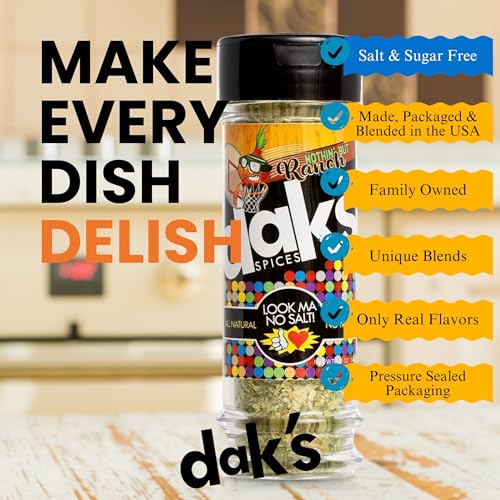 DAK's Spices Green Zest Seasoning Blend | 100% Salt & Sugar Free | Premium & Healthy Seasoning | MSG Free, Preservative Free, Potassium Chloride Free | Low Carb & Keto Friendly | Perfect for Clean Eating & Adding Flavor to Recipes | 1.5 oz