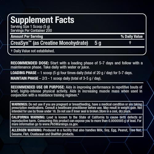 ALLMAX Creatine Monohydrate Powder, Micronized, Unflavored, 1000 g