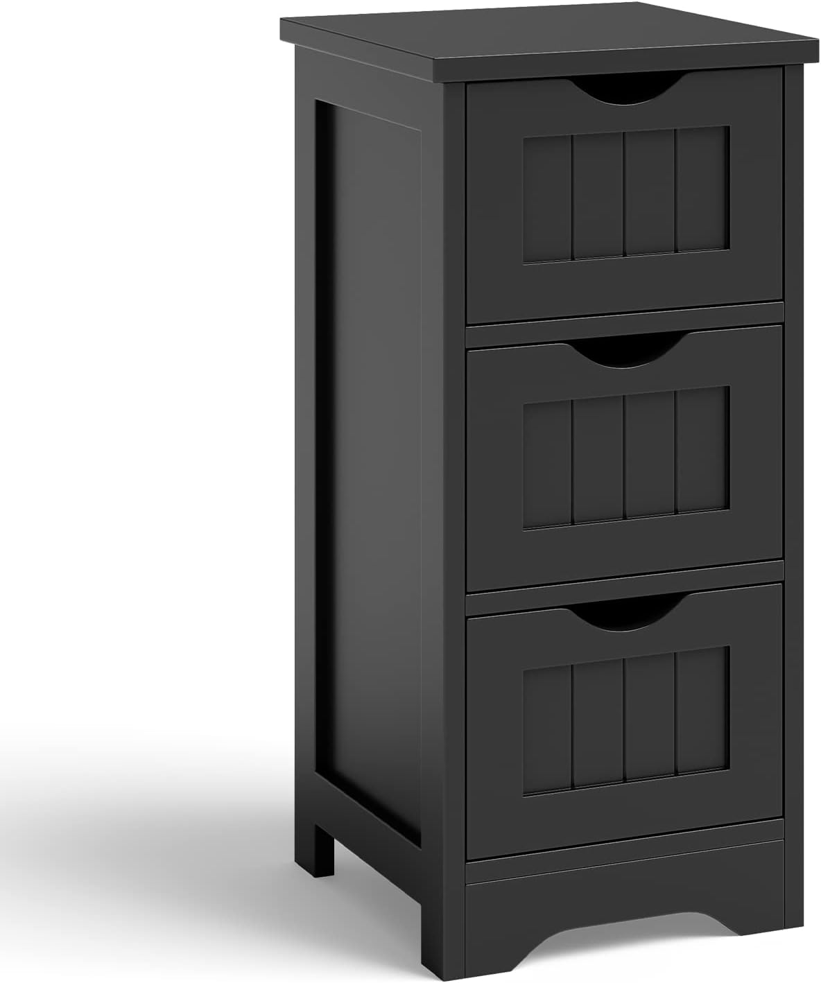Tangkula Bathroom Floor Cabinet, Freestanding Narrow Side Storage Organizer with 4 Drawers, Multifunctional Towel Cabinet with Anti-Tip Kit for Living Room Laundry Entryway (4 Drawers, White)