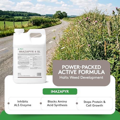 Alligare Imazapyr Herbicide 4 SL for Broad Spectrum Control of 185 Annual, Biennial, and Perennial Weeds & Brush - 2.5 Gallon Liquid Weed Killer, Ideal for Rangeland, Bare-Ground, and Site Preparation