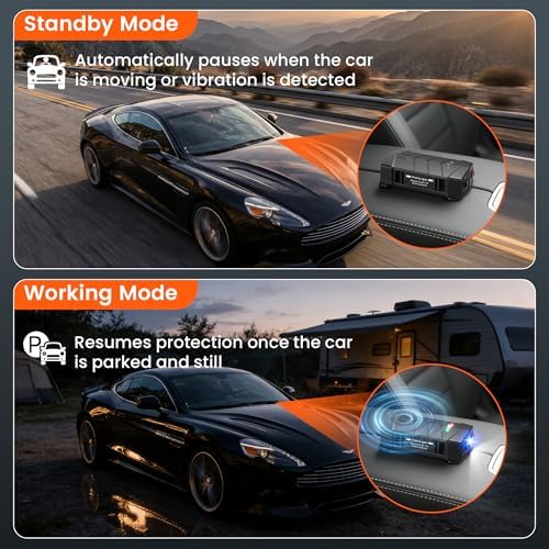 Rodent Repellent for Car Engines, Battery Powered Ultrasonic Mouse Squirrel Repellent, Under Hood Rat Repellent for Car, Garage, Basement, Warehouse