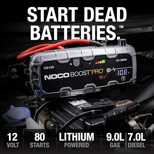 NOCO Boost GB150: 3000A UltraSafe Jump Starter – 12V Lithium Battery Booster Pack, Portable Jump Box