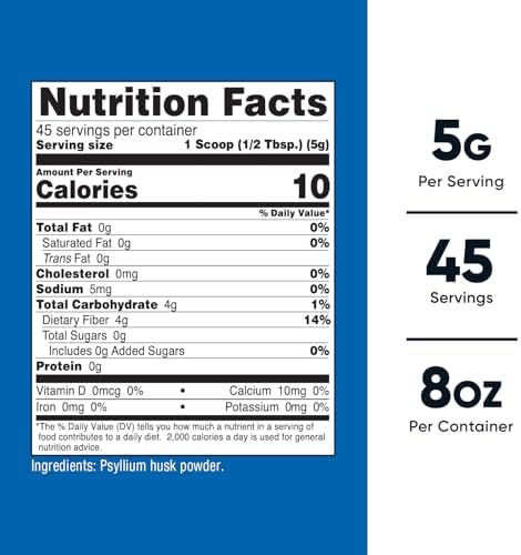 Nutricost Psyllium Whole Husk Powder (Flakes) 8.1oz - Gluten Free & Non-GMO