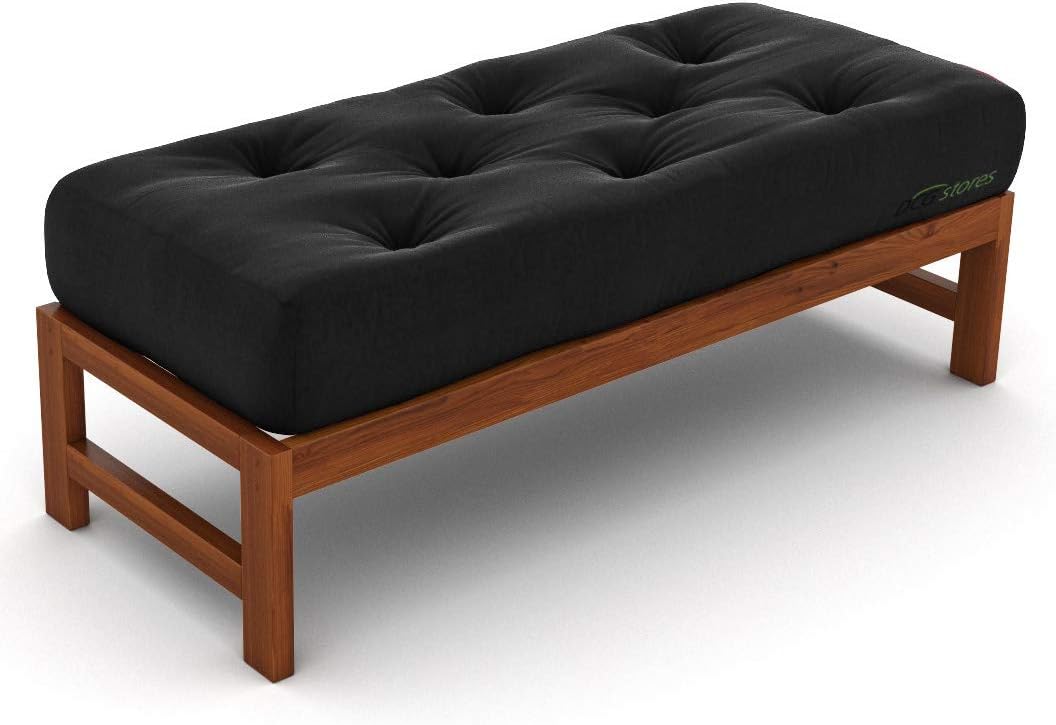 Nirvana Futons Plush, Comfortable 8-Inch Full Futon Mattress, Microfiber Fudge - Made in USA
