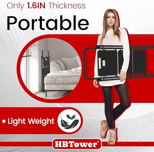 HBTower Step Ladder, Folding Step Stool with Wide Anti-Slip Pedal