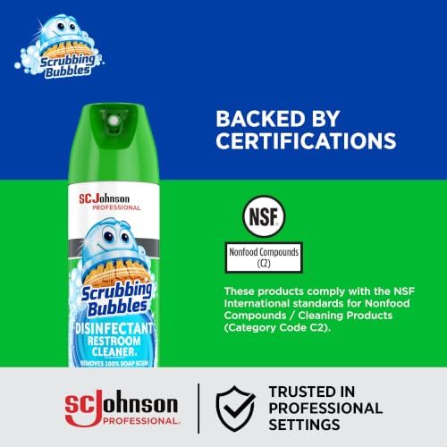 SC Johnson Professional Scrubbing Bubbles Bathroom Disinfectant, 12 Pack