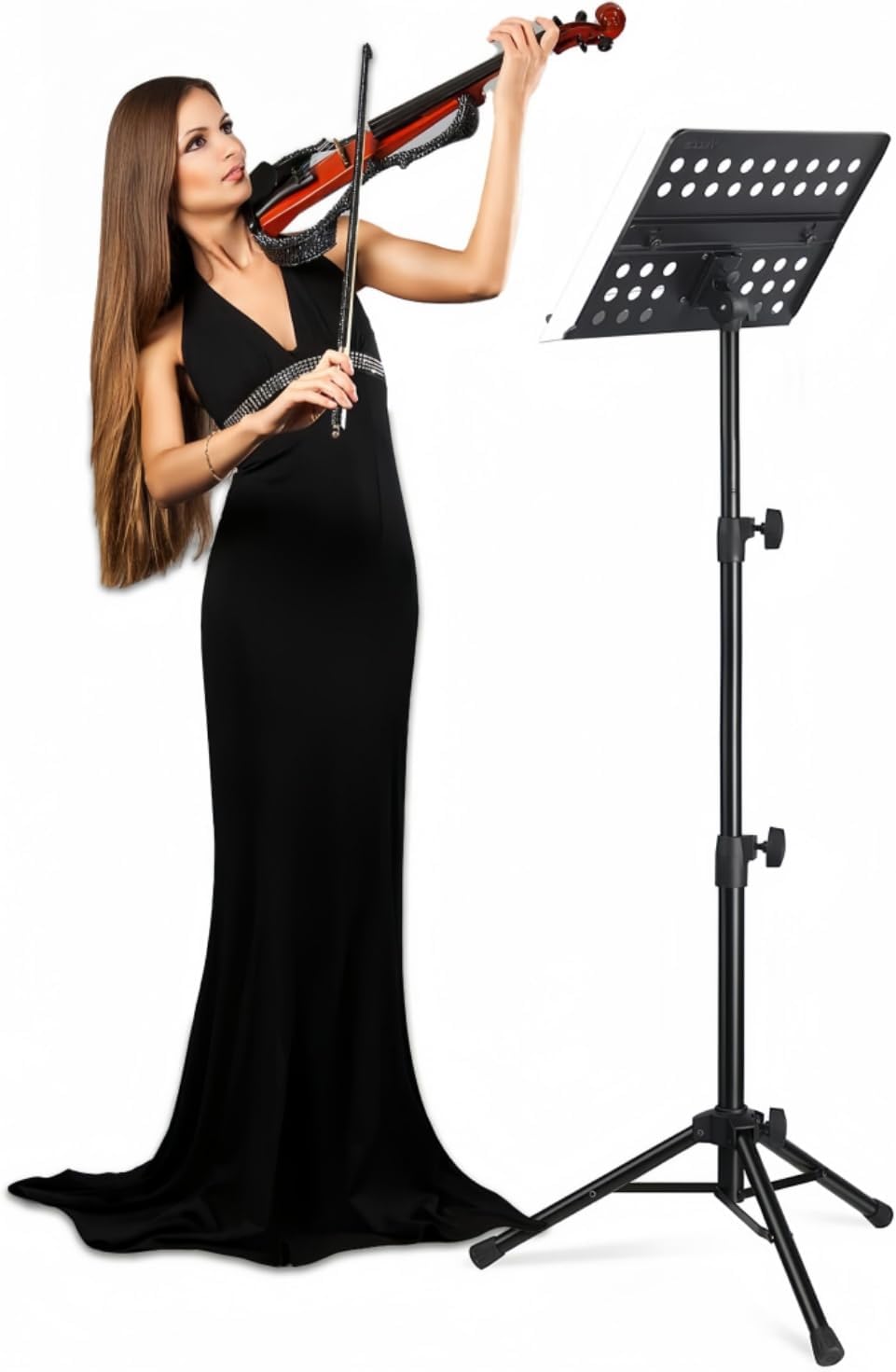 Vekkia Metal Professional Portable Perforated Sheet Music Stand