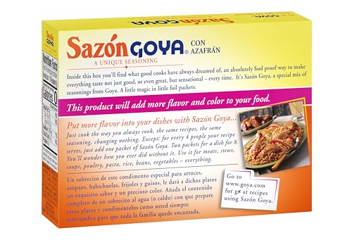 Goya Sazón Natural and Complete, Vegetables, All Purpose Seasoning, 3.52oz | Low Sodium Latin Spice Blend for Poultry, Seafood, Meat and Vegetables, All Purpose Mexican Seasoning, No Salt Added, Tasty