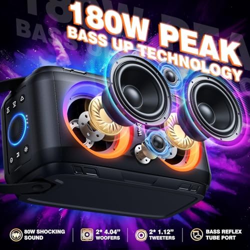 W-KING Party Bluetooth Speaker Boom Box