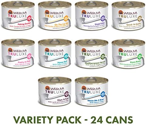 Weruva Truluxe Grain-Free Cat Food Variety Pack, 24 Cans, 6 oz