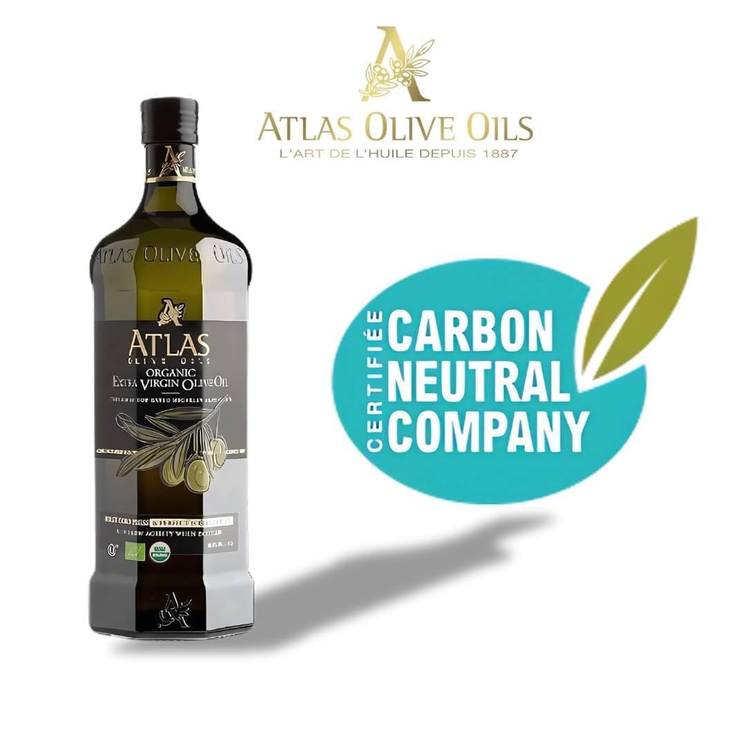 Atlas Organic Extra Virgin Olive Oil, Moroccan, High Polyphenol, 750 mL | Cold Pressed EVOO With High Smoke Point, Trusted By Award-Winning Chefs, One Family Farm, Polyphenol-Rich & Smooth Finish