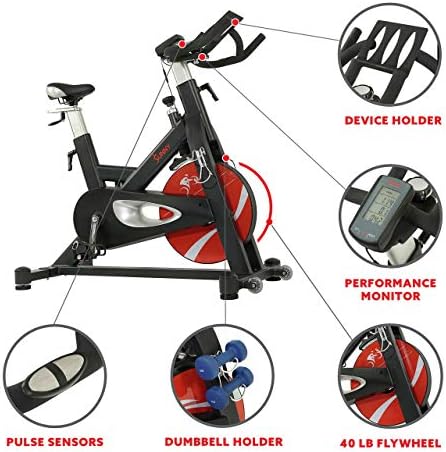Sunny Health & Fitness Magnetic Exercise Bike for Indoor Cycling