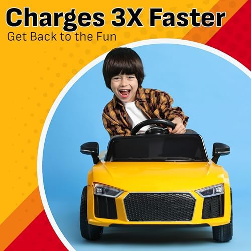 Schumacher Electric Charge 'n Ride Universal Battery Charger and Maintainer for Ride-on Toys, CR1, 2-in-1, Fully Automatic, 3 Amps, 6 Volt, 12 Volt, Use with MotionTrendz, Power Wheels, and Peg Pergo